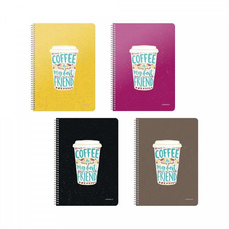 Notebook with Wirelock COFFEE Purple, 6 variations