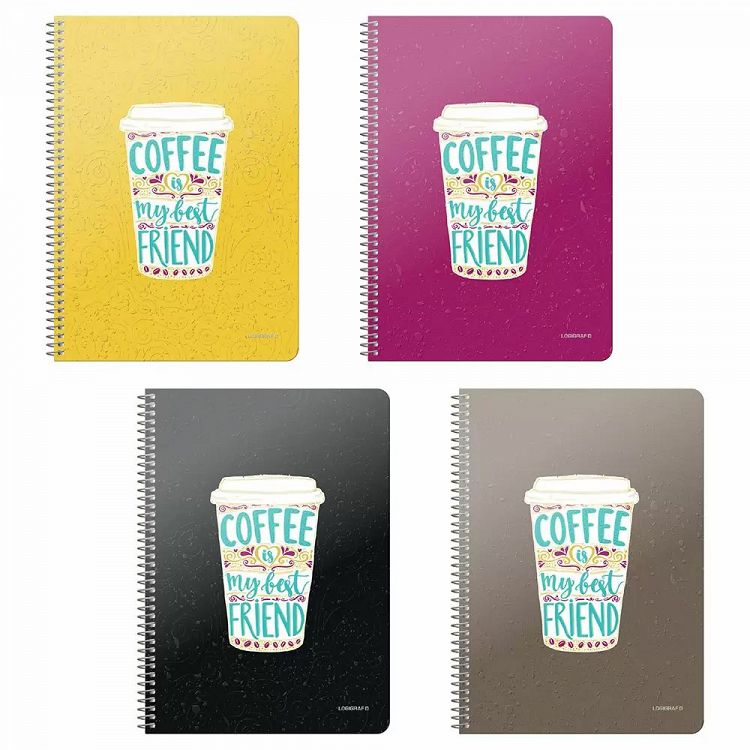 Notebook with Wirelock COFFEE Brown, 6 variations