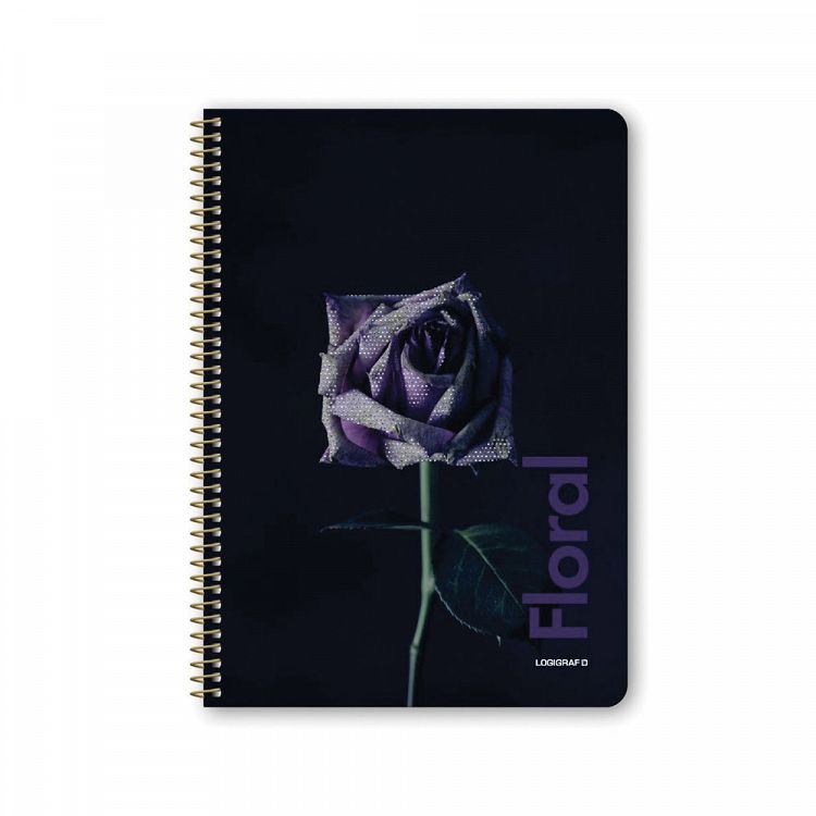 FLORAL Wirelock Notebook B5/17Χ25 4 Subjects 120 Sheets 6pcs