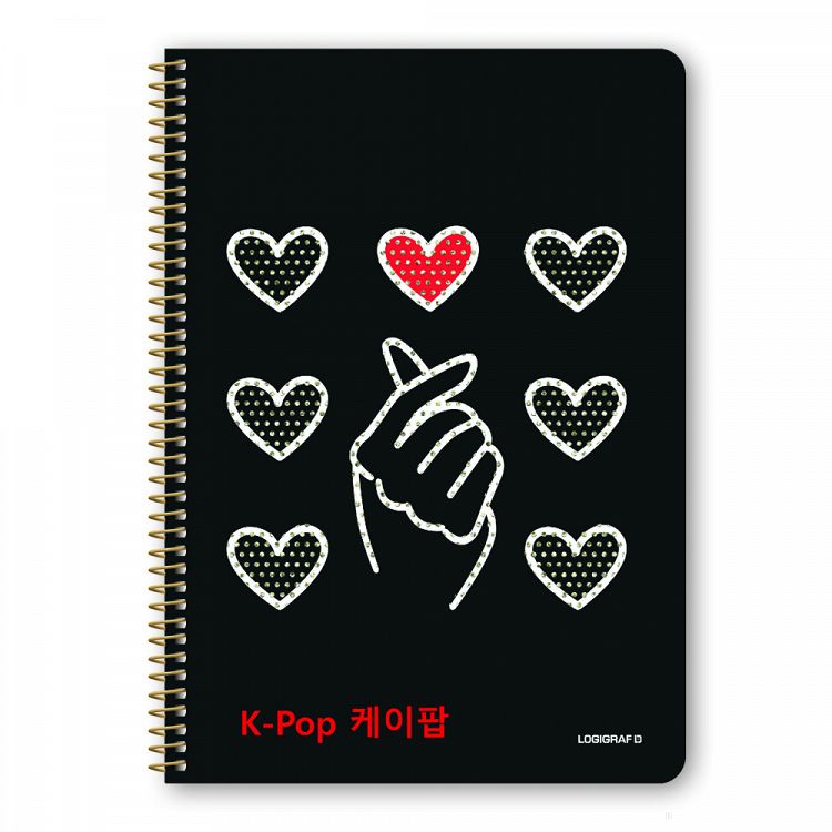 K-POP Wirelock Notebook B5/17Χ25 4 Subjects 120 Sheets 6pcs