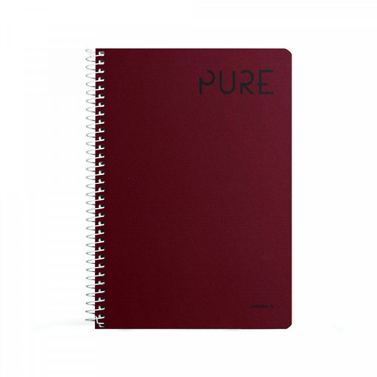 PURE Wirelock Notebook B5/17Χ25 4 Subjects 120 Sheets, in 8 colours