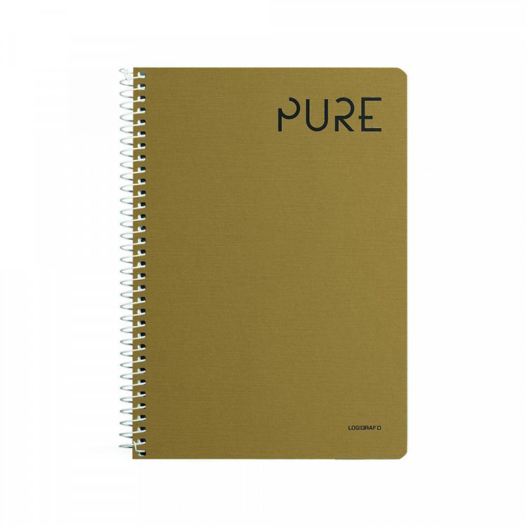 PURE Wirelock Notebook B5/17Χ25 4 Subjects 120 Sheets, in 8 colours