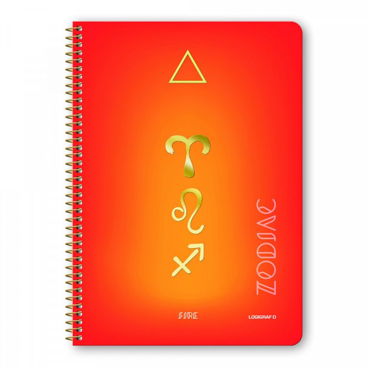 ZODIAC Wirelock Notebook A4/21Χ29 3 Subjects 90 Sheets 6pcs