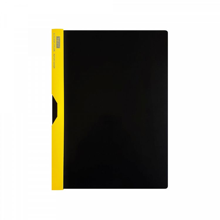 ELEGANT Ντοσιέ με Mεταλλικό Kλιπ, Α4 σε 4 χρώματα - Kίτρινο-Mαύρο