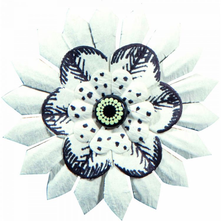 Χάρτινα Λουλούδια, Λευκά, 30 τμχ