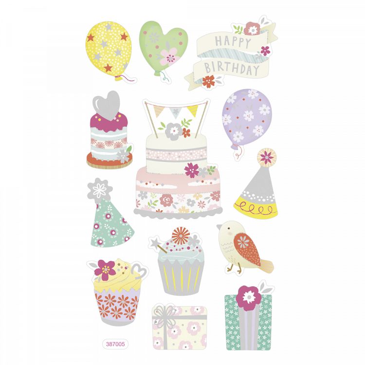 Set 48 Soft-Stickers PARTY