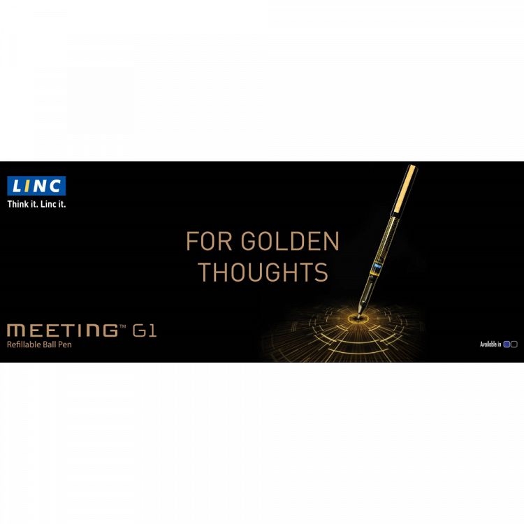 Ball pen LINC Meeting G1/blue, case 12pcs