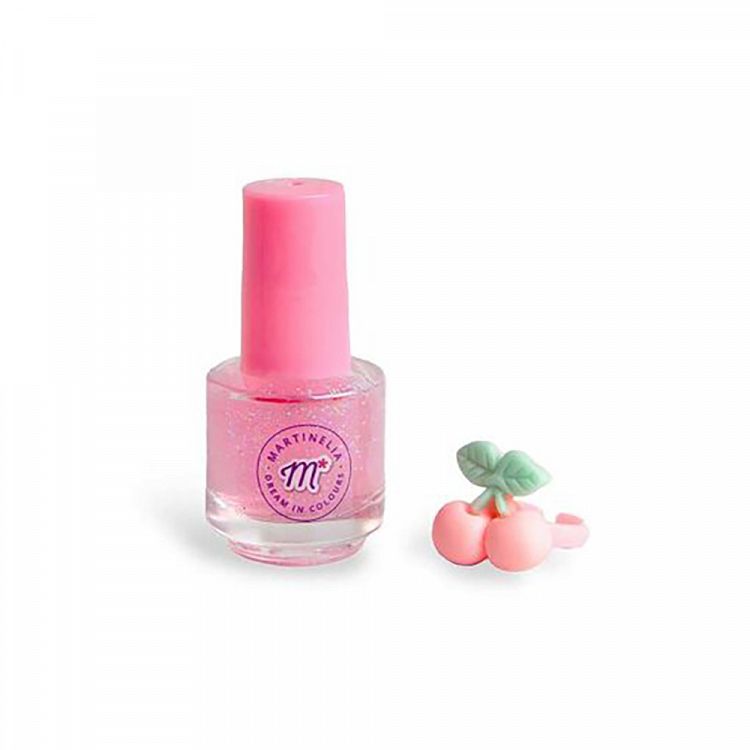 Super Set Pink Glitter Nail Polish 5ml & Ring YUMMY