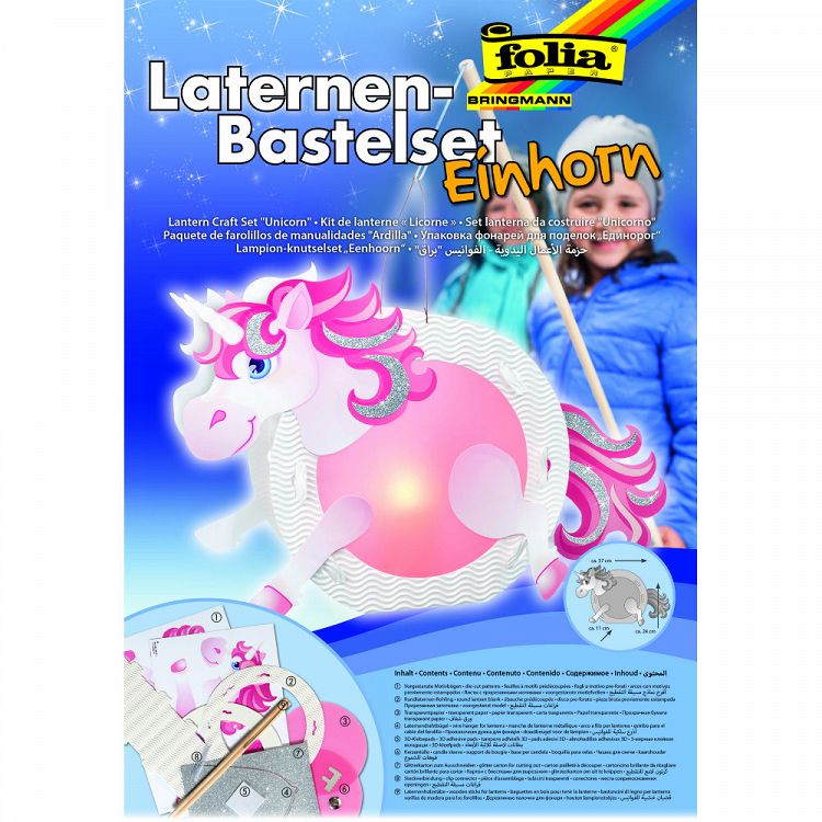 Paper Lantern Handicraft Set 23X33 cm - Unicorn