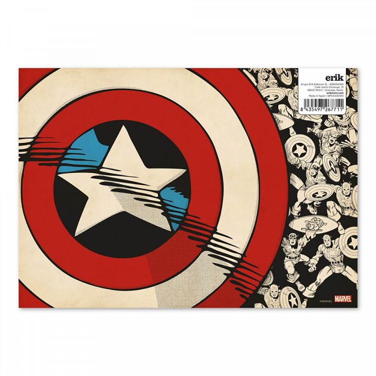 Weekly Planner Notepad A4/21Χ29cm MARVEL CAPTAIN AMERICA Shield