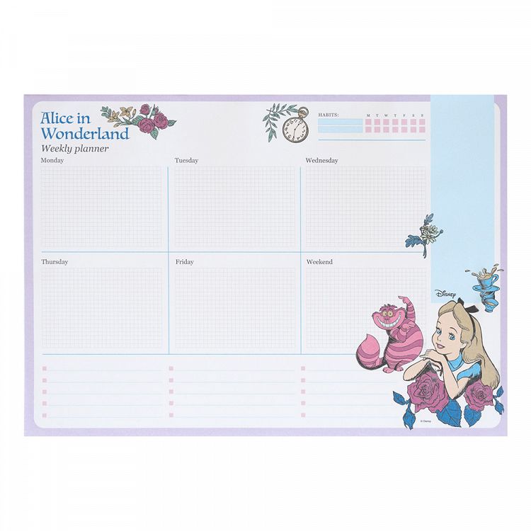 Weekly Planner Notepad A4/21Χ29cm DISNEY Alice in Wonderland
