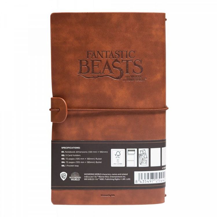 Synthetic Leather Soft Cover Travel Notebook 12X20 FANTASTIC BEASTS