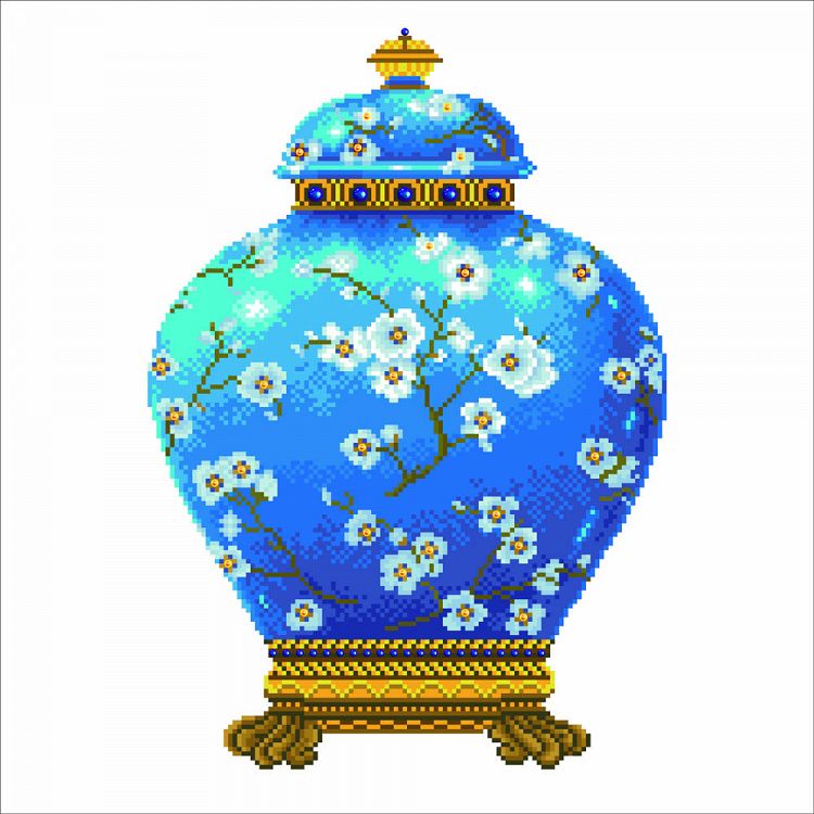Diamond Dotz Blue Vase 52Χ52