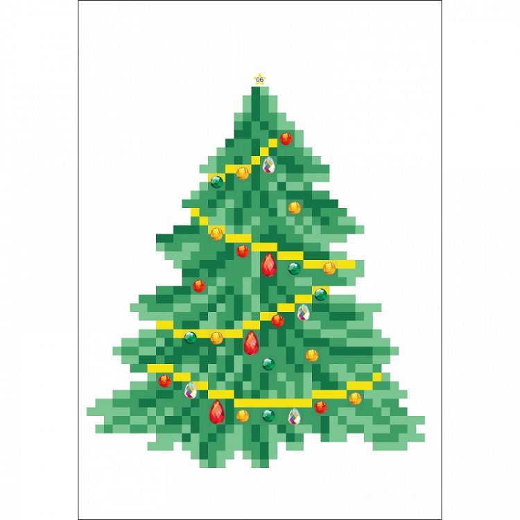 Diamond Dotz Ευχετήρια Κάρτα Merry Christmas Tree