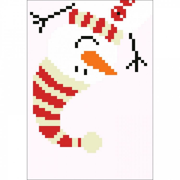 Diamond Dotz Greeting Card Merry Christmas Snowman
