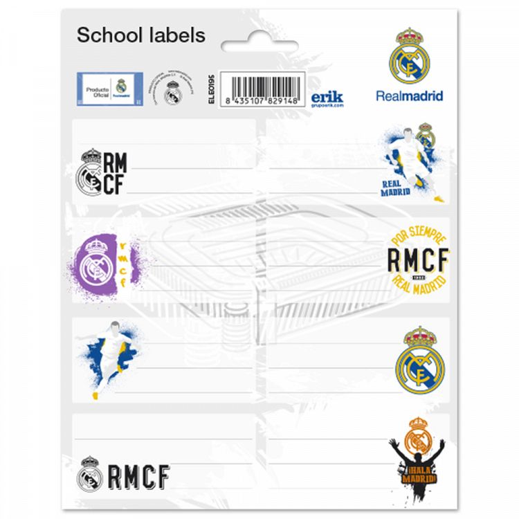 Sticky Labels 8x2 REAL MADRID