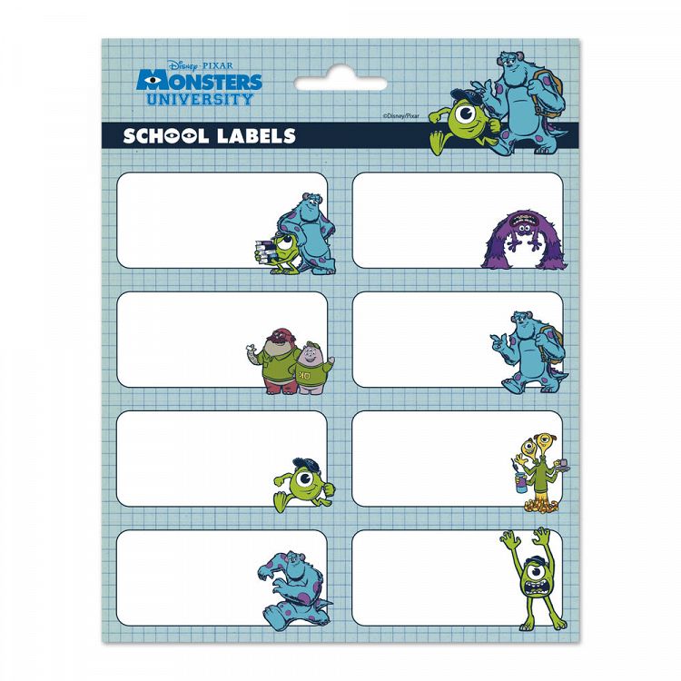 Sticky Labels 8x2 PIXAR Monsters INC