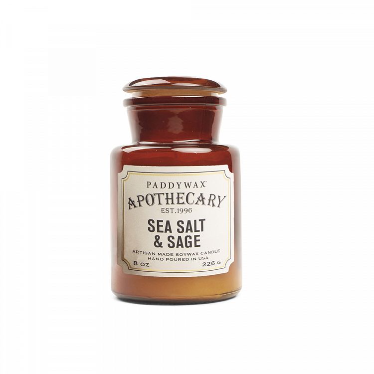 Sea Salt & Sage - 8 oz Glass Candle