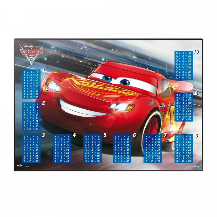 Desk Mat with Multiplication Tables DISNEY Cars 3