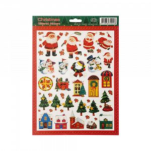 Christmas Glitter Stickers #22 in an A4 sheet