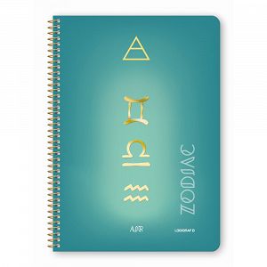 ZODIAC Wirelock Notebook A4/21Χ29 3 Subjects 90 Sheets, 4 covers