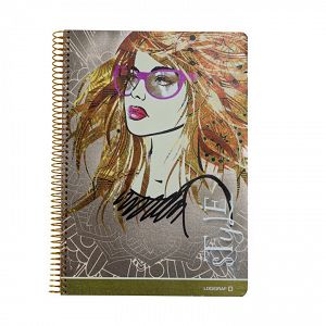 STYLE Wirelock Notebook B5/17Χ25 2 Subjects 60 Sheets, 4 covers