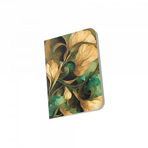 Loginotes Notebook PAPER LINE GOLD FLOWERS 9Χ14 cm