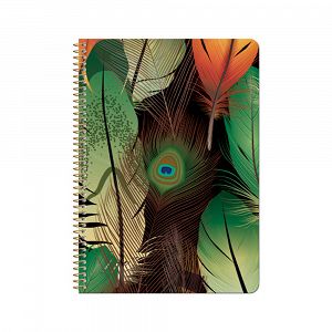 Loginotes SPIRAL LINE WINGS, A5/14X20 Soft Touch+UV 80gr, 90 sheets