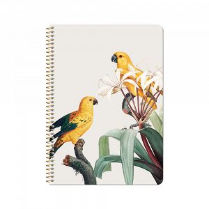Loginotes Notebook SPIRAL LINE YELLOW BIRDS A5/14X20 cm