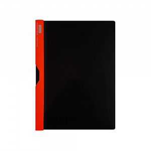 ELEGANT Ντοσιέ με Mεταλλικό Kλιπ, Α4 σε 4 χρώματα - Kόκκινο-Mαύρο