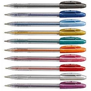 Gel pen LINC Shine Glitter, blister, mix 10 colours