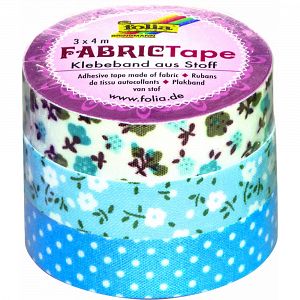 Fabric Adhesive Tapes, 3pcs set, blue