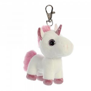 Sparkle Tales Rainbow Unicorn Soft Toy with Keyclip