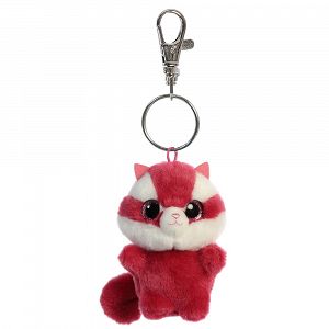 YooHoo Chewoo Squirrel Soft Toy with Keyclip 9cm