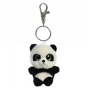 YooHoo Ring Ring Panda Soft Toy with Keyclip 9cm