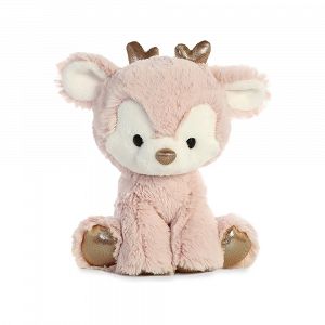 GLITZY TOTS Pink Reindeer Soft Toy 15cm