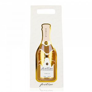 250ml bath & sh. gel FESTIVE in Gold champagne gift box