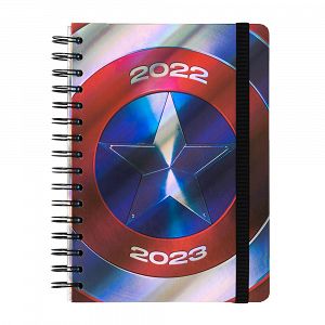 Academic Diary Week to View 2022/2023 12 Months A5/14.8Χ21cm MARVEL Captain America