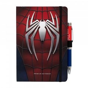 Premium Τετράδιο Δερματίνη με Στυλό Φωτάκι Α5 MARVEL Spiderman