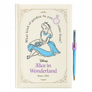 Premium Notebook A5 with 96sh of 100gr and Pen DISNEY Alice in Wonderland