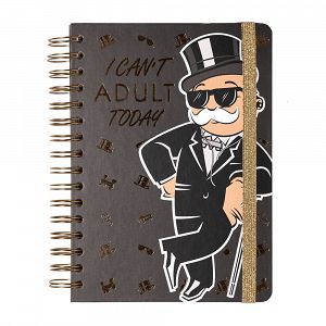 Notebook Hardcover Spiral Bullets A5/15X21 MONOPOLY