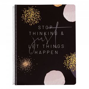 Notebook A4 PP Microperforated GLITTER Gold dreams