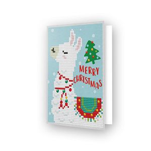Diamond Dotz Greeting Card Merry Christmas Llama