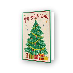 Diamond Dotz Greeting Card Merry Christmas Tree