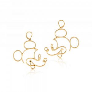 Gold 14kt Earrings DISNEY Mickey