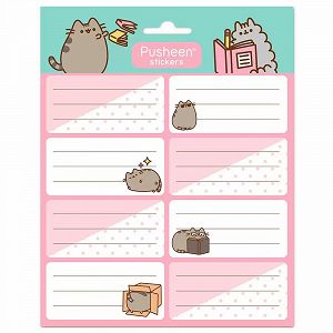 Sticky Labels 8x2 PUSHEEN The Cat Rose Collection