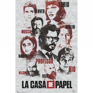 Poster 61Χ91.5cm LA CASA DE PAPEL Characters