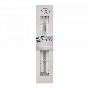 Set of 2 Ballpens with Silver Foil Printing DISNEY 100th Anniversary