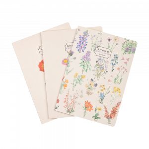 Pack of 3 Notebooks Α5/15X21 BOTANICAL Wild Flowers by Kokonote