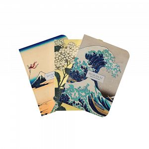 Σετ 3 Τετραδίων Α6/10X15εκ JAPANESE ART Hokusai by Kokonote